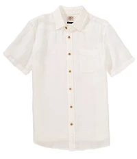 Faherty Palma Linen Short Sleeve Woven Shirt