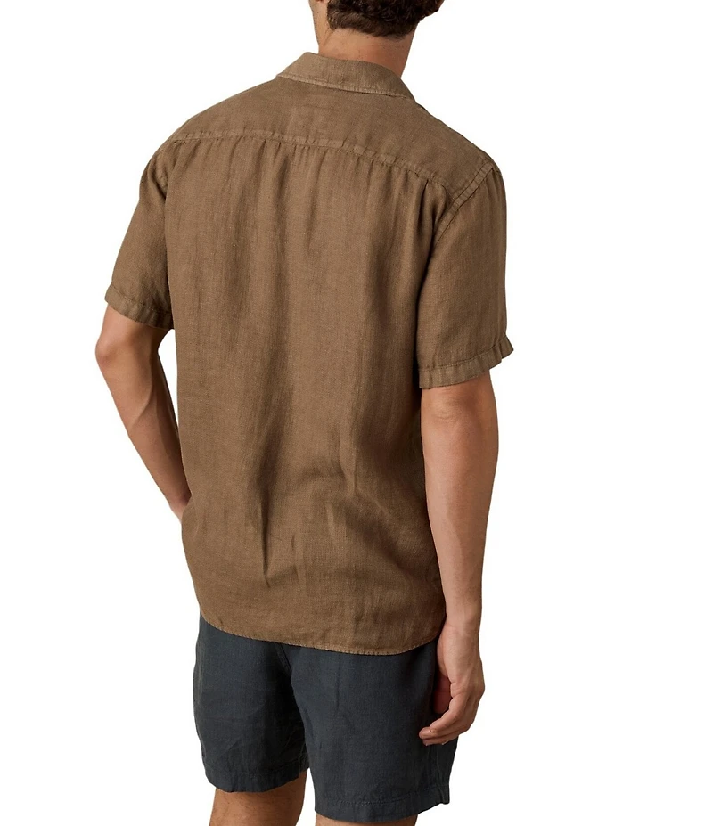 Faherty Palma Linen Short Sleeve Woven Shirt