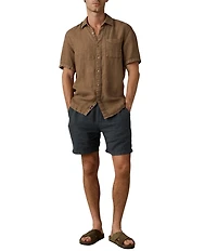 Faherty Palma Linen Short Sleeve Woven Shirt