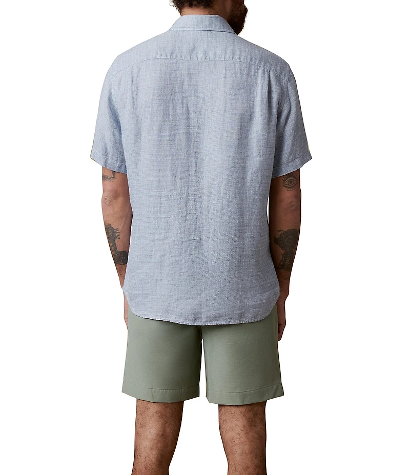 Faherty Palma Linen Short Sleeve Woven Shirt
