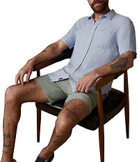 Faherty Palma Linen Short Sleeve Woven Shirt