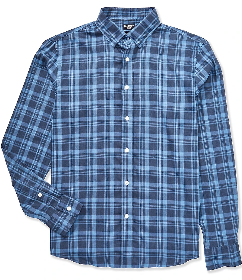 Faherty Performance Stretch Movement Plaid Long Sleeve Woven Shirt