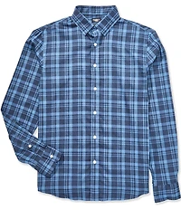 Faherty Performance Stretch Movement Plaid Long Sleeve Woven Shirt
