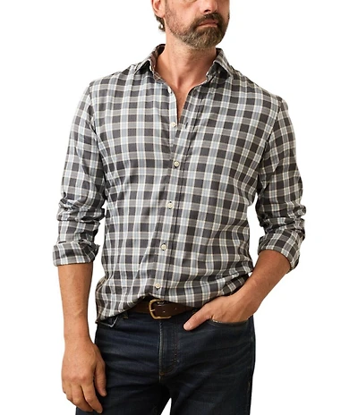 Faherty Performance Stretch Movement Plaid Long Sleeve Woven Shirt