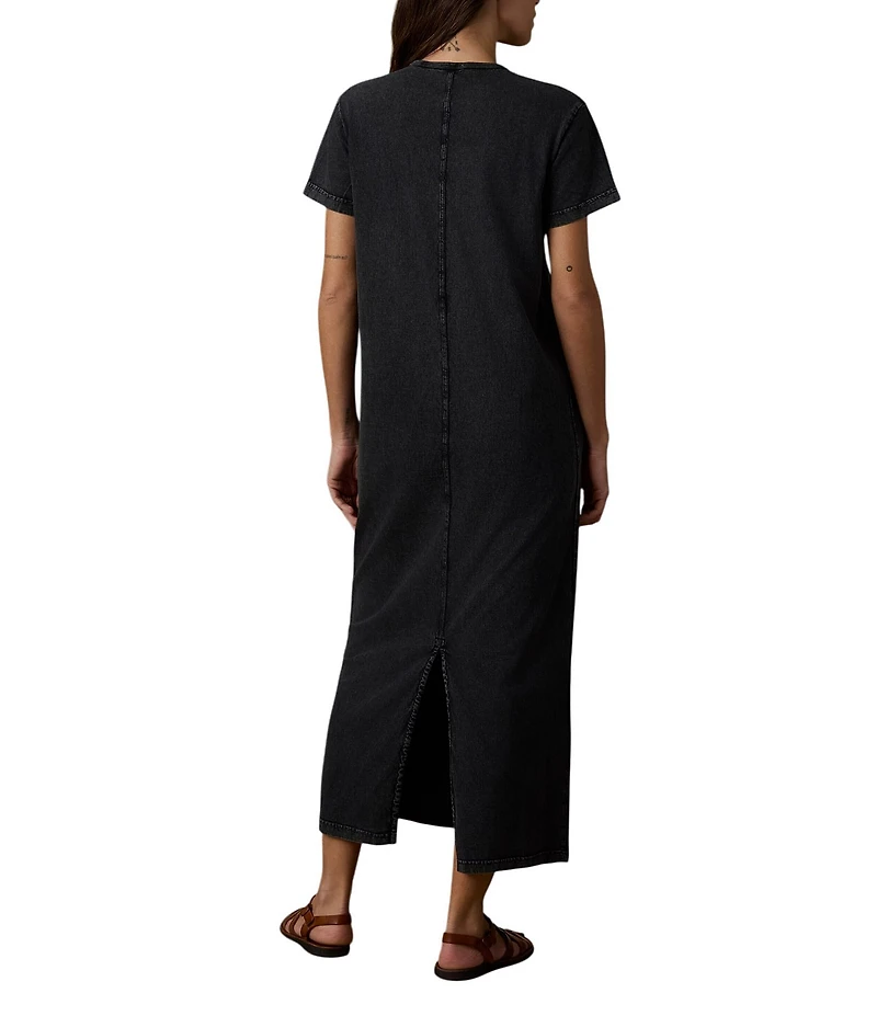 Faherty Recycled Knit Crew Neck Short Sleeve T-Shirt Dress