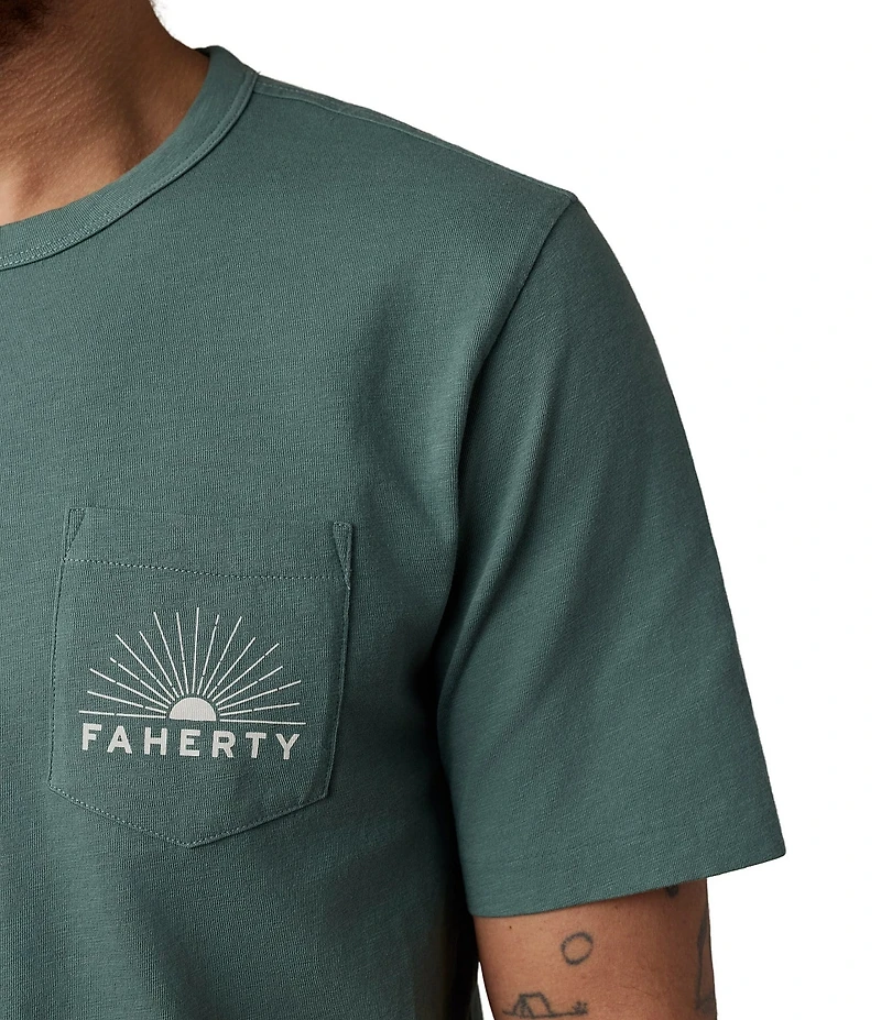 Faherty Relaxed Fit Sunwashed Pocket T-Shirt