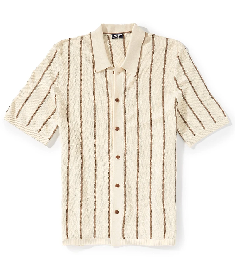 Faherty Short Sleeve Sweater Shirt