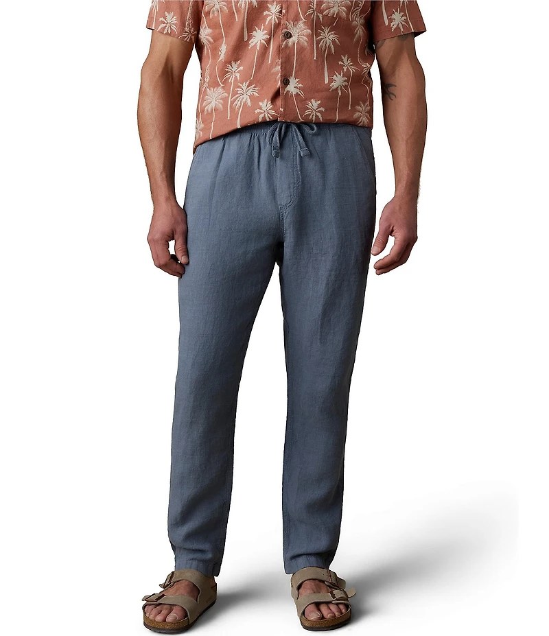 Faherty Slim Fit Linen Drawstring Pants