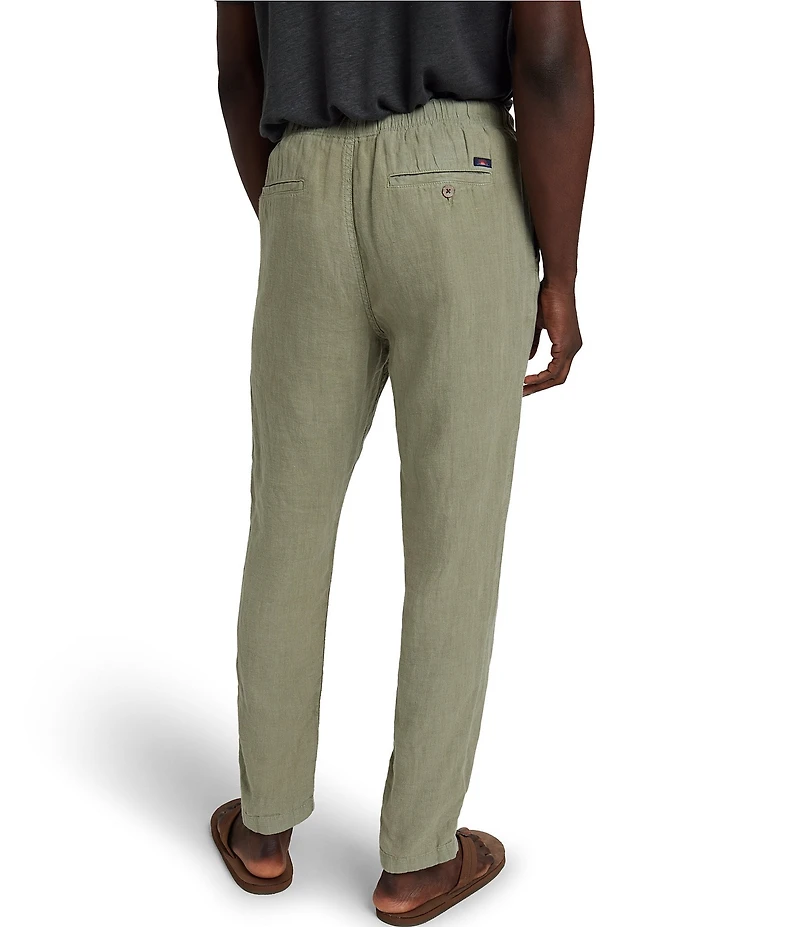 Faherty Slim Fit Linen Drawstring Pants