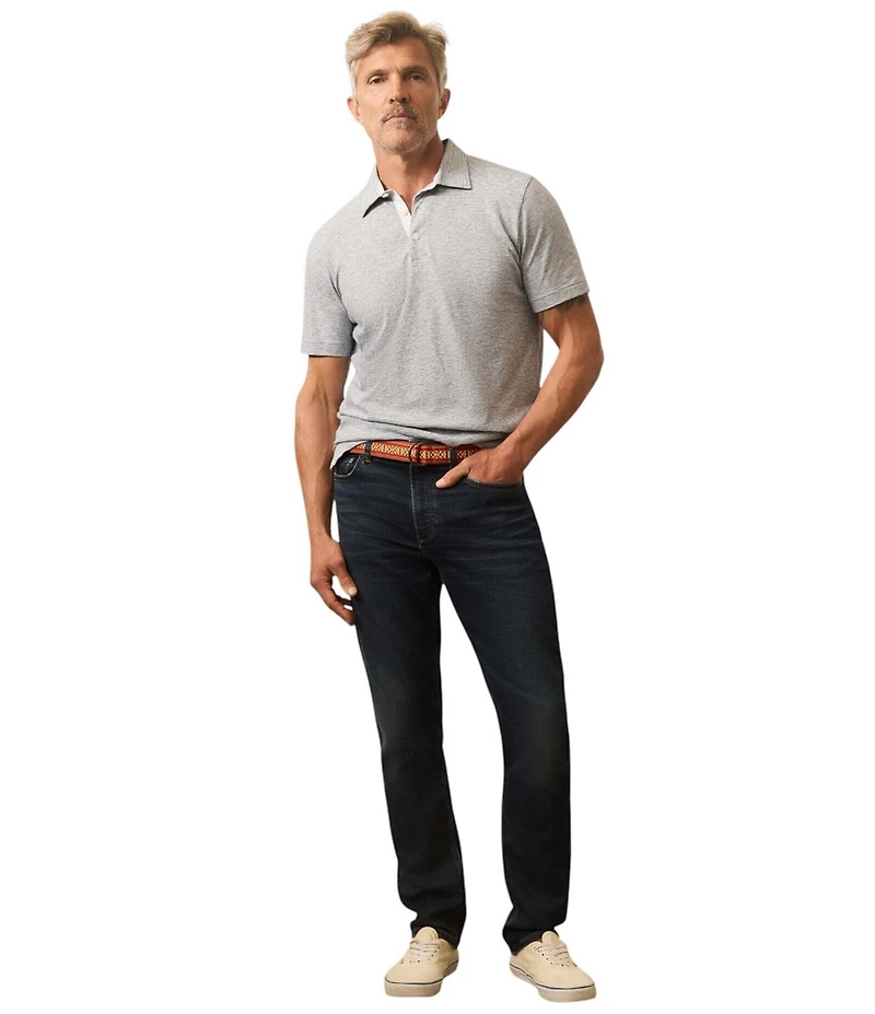 Faherty Slim Fit Stretch Terry Indigo 5-Pocket Pants