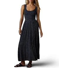 Faherty Sophia Woven Scoop Neck Smocked Empire Waist Dress