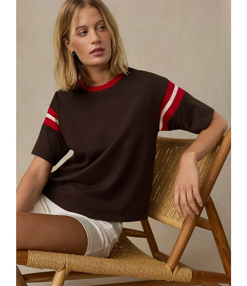 Faherty Sport Jersey Knit Crew Neck Short Sleeve Tee