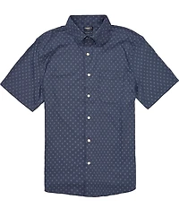 Faherty Stretch Movement Short Sleeve Geometric Print Woven Shirt