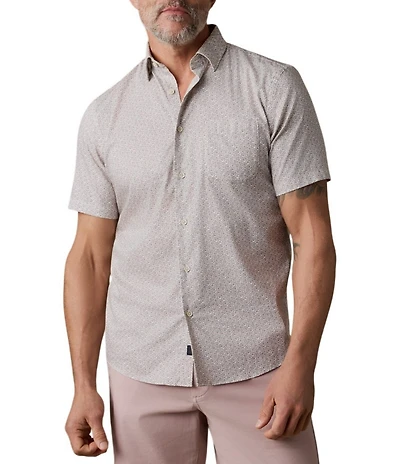 Faherty Stretch Movement Short Sleeve Printed Woven Shirt