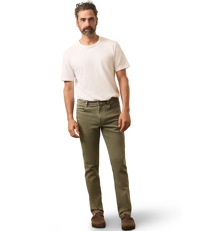 Faherty Stretch Terry 5-Pocket Slim Pants