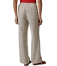 Faherty Sun Cruiser Linen Striped Wide Leg Pants