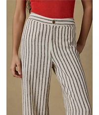 Faherty Sun Cruiser Linen Striped Wide Leg Pants