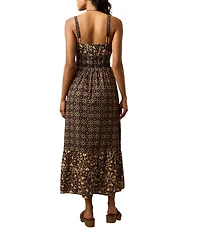 Faherty Sunbeam Knit Scoop Neck Sleeveless Empire Waist A-Line Midi Dress