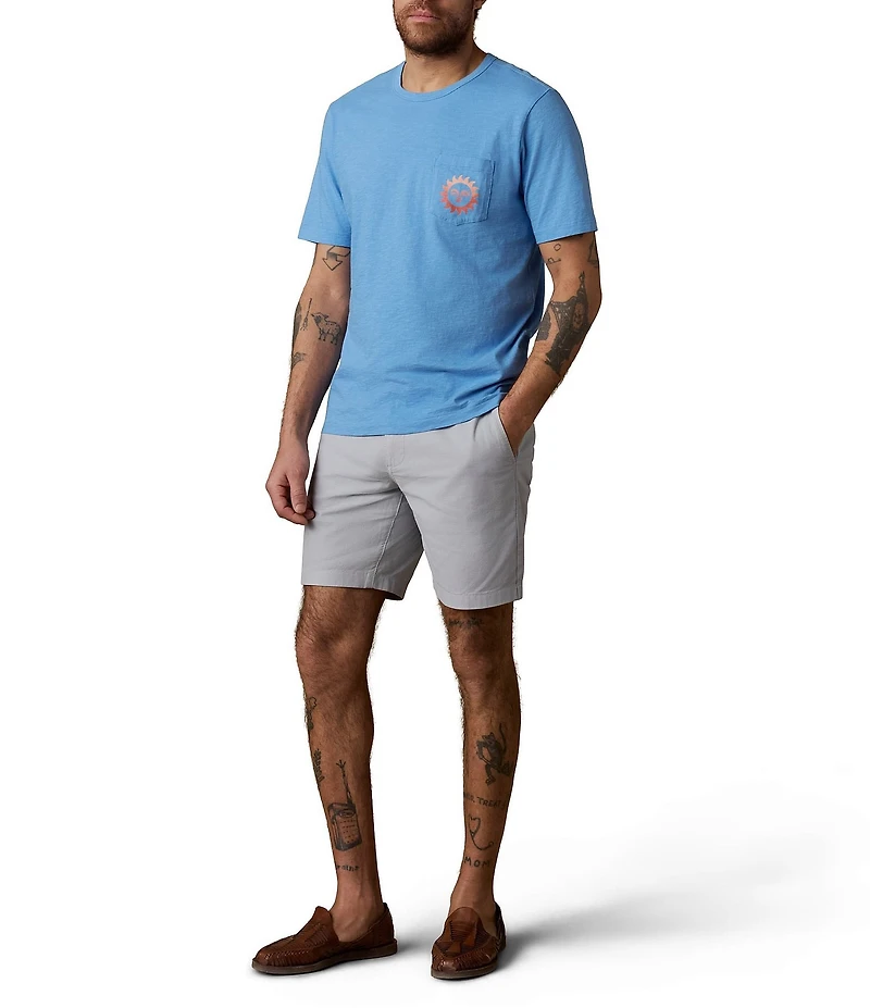 Faherty Sunwashed Blue Sea Graphic Short Sleeve T-Shirt