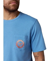 Faherty Sunwashed Blue Sea Graphic Short Sleeve T-Shirt