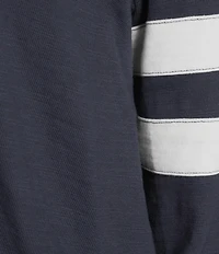 Faherty Sunwashed Crew Neck Long Sleeve Stripe Top