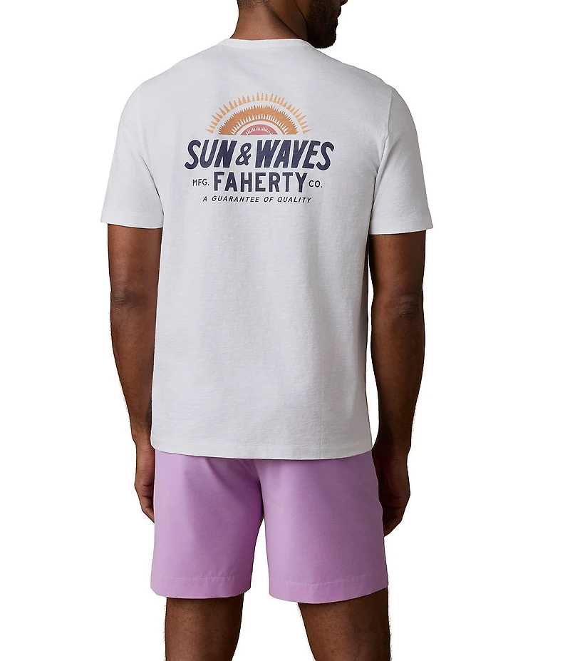 Faherty Sunwashed Graphic Short Sleeve T-Shirt