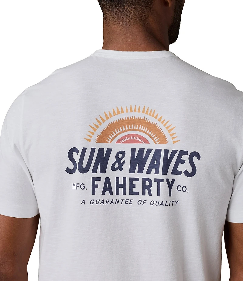 Faherty Sunwashed Graphic Short Sleeve T-Shirt