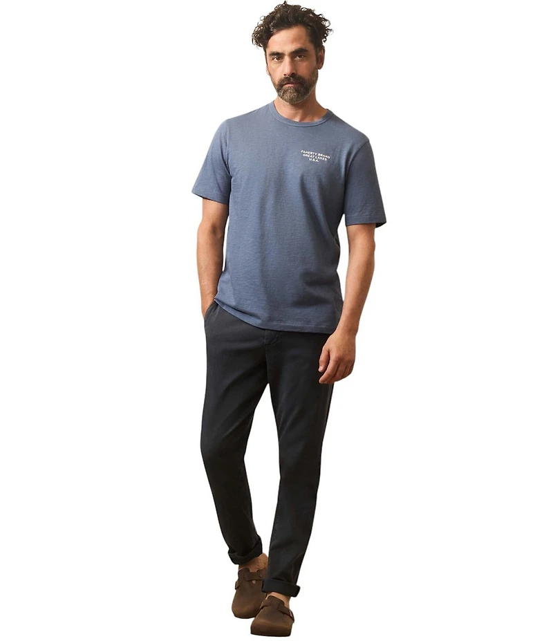 Faherty Sunwashed Organic Cotton Graphic Short Sleeve T-Shirt
