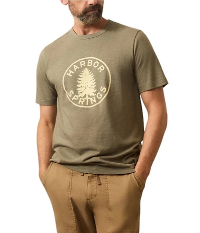 Faherty Sunwashed Organic Cotton Tree Graphic Short Sleeve T-Shirt