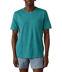 Faherty Sunwashed Organic Cotton Pocket Short Sleeve T-Shirt