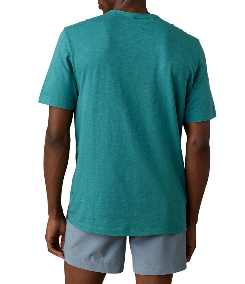 Faherty Sunwashed Organic Cotton Pocket Short Sleeve T-Shirt