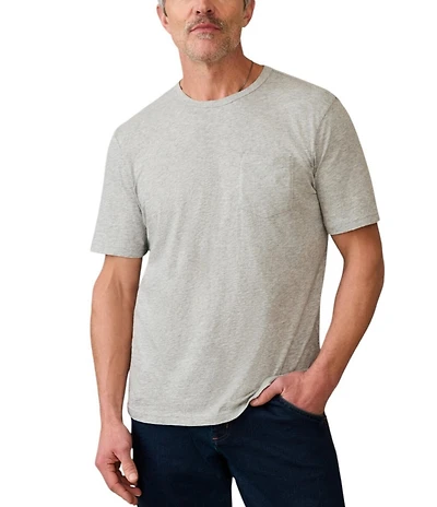 Faherty Sunwashed Organic Cotton Pocket Short Sleeve T-Shirt