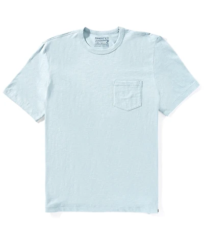 Faherty Sunwashed Organic Cotton Pocket Short Sleeve T-Shirt