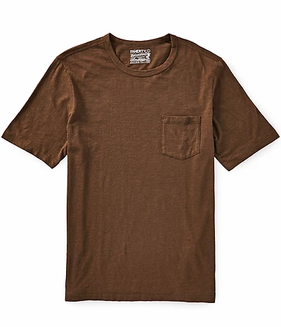 Faherty Sunwashed Organic Cotton Pocket Short Sleeve T-Shirt