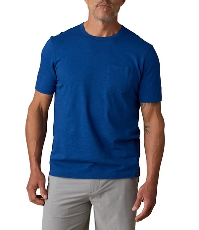 Faherty Sunwashed Organic Cotton Pocket Short Sleeve T-Shirt
