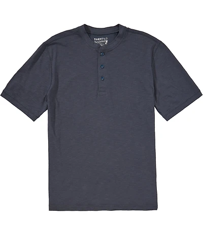 Faherty Sunwashed Short Sleeve Henley Shirt