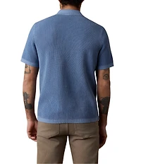 Faherty Sunwashed Sweater Short Sleeve Button Front Woven Shirt