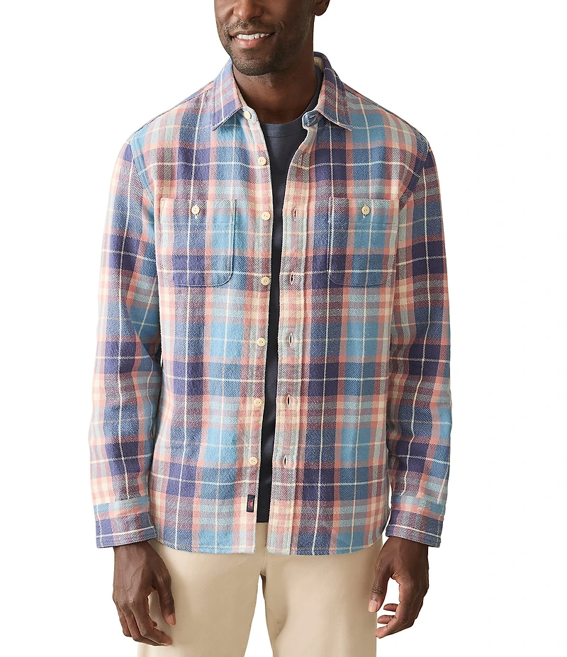 Faherty The Surf Flannel Long Sleeve Woven Shirt