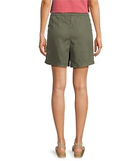 Faherty Topanga Organic Cotton Blend High Rise Flat Front Shorts