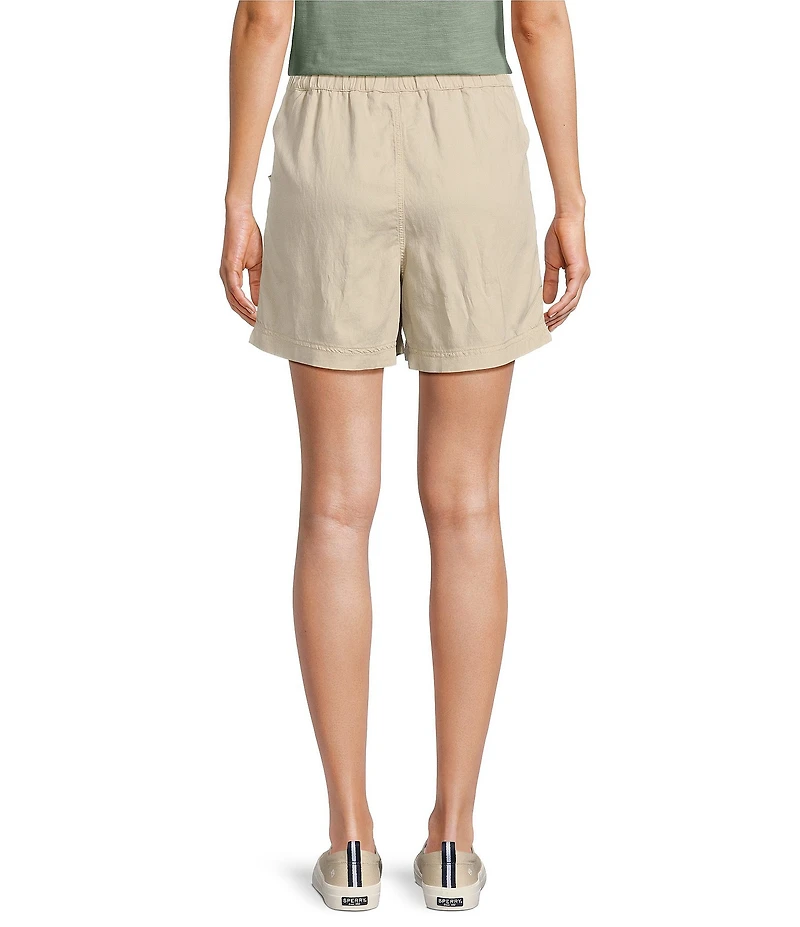 Faherty Topanga Organic Cotton Blend High Rise Flat Front Shorts