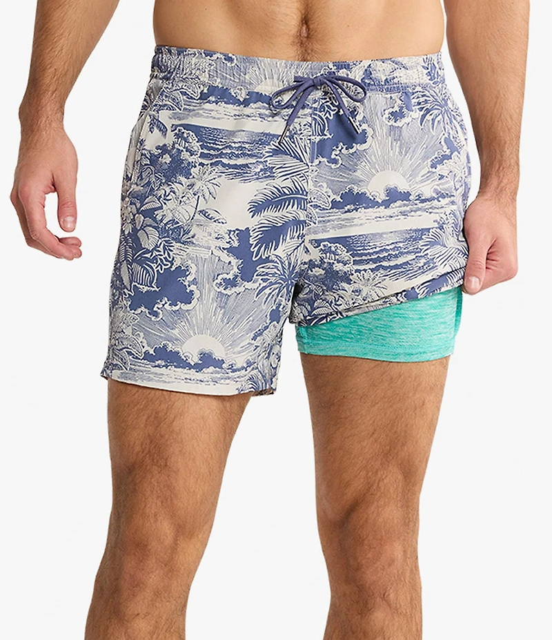 Fair Harbor Bayberry Bungalow 5#double; Inseam Swim Trunks