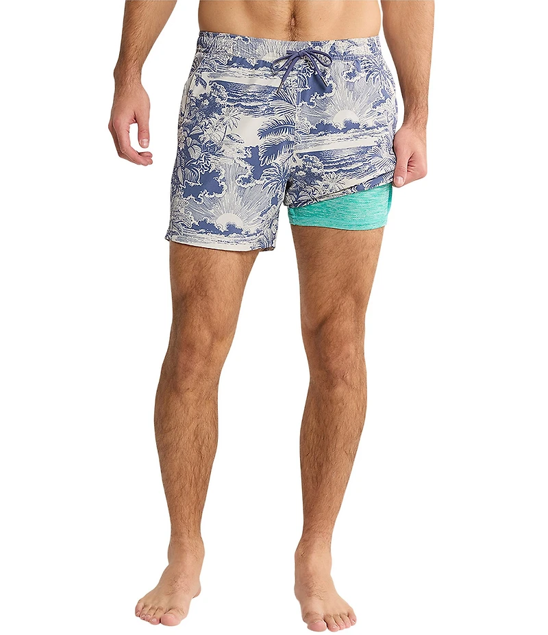 Fair Harbor Bayberry Bungalow 5#double; Inseam Swim Trunks