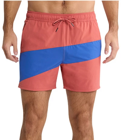 Fair Harbor Bungalow Color Blocked 5#double; Inseam Swim Trunks