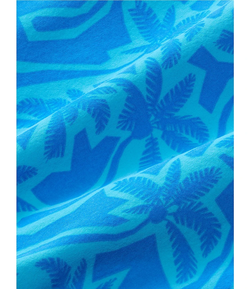 Fair Harbor Cutout Palm Printed 5 1/2#double; Inseam Swim Trunks
