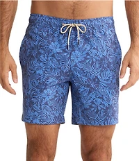Fair Harbor Island Blue Leaves 7#double; Inseam Bayberry Trunks