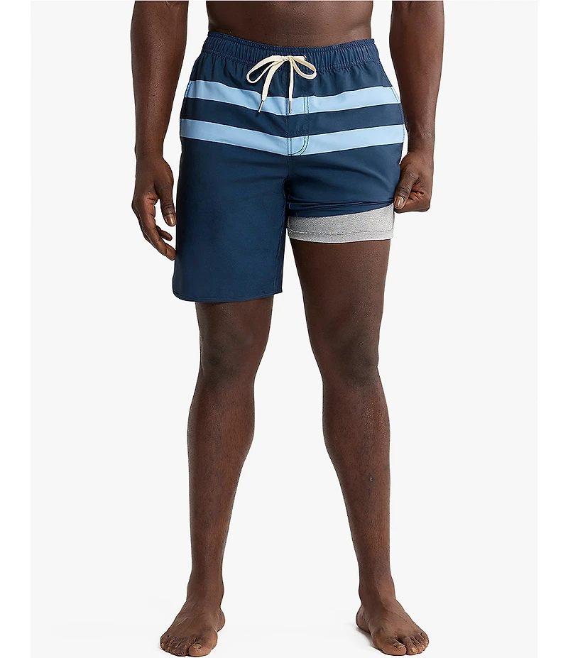 Fair Harbor Light Blue Stripe 6#double; Anchor Trunks