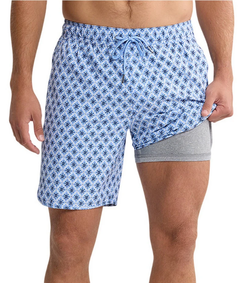 Fair Harbor Printed Anchor 6#double; Inseam Swim Trunks