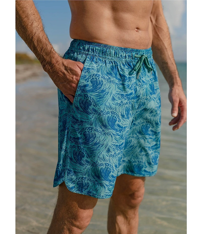 Fair Harbor Rushing Waves 8#double; Inseam Swim Trunks
