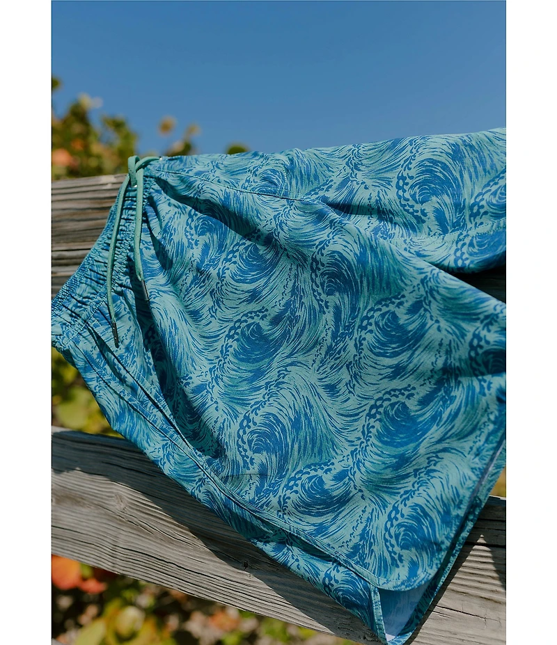 Fair Harbor Rushing Waves 8#double; Inseam Swim Trunks