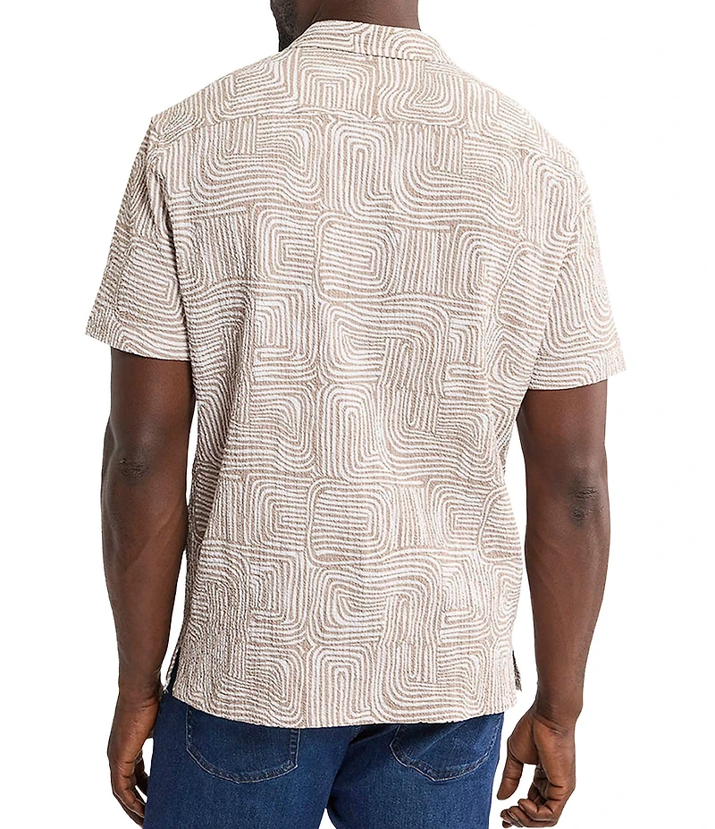 Fair Harbor Short Sleeve Castaway Textured Camp Top